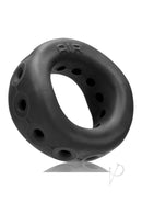Oxballs Air Silicone Sport Cock Ring Black showcasing its unique lightweight design and bulge-enhancing features.