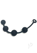 Boneyard Silicone Ass Ballz Anal Beads Medium Black showcasing seamless design and flexible silicone spacers.