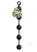 Boneyard Silicone Ass Ballz Anal Beads Large Black with four 2-inch balls on a silicone stem, suitable for advanced users.