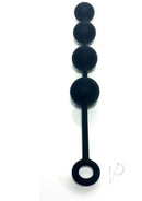 Boneyard Silicone Ass Ballz Anal Beads Large Black with four 2-inch balls and a silicone stem for backdoor pleasure.