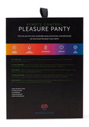 Nu Sensuelle Pleasure Panty Vibe with Remote Control Black packaging features and details.