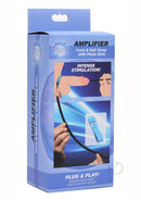 Zeus Electrosex Amplifier Cock and Ball Strap eStim Black packaging showcasing intense stimulation features.