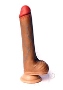 Skintastic So Vein 7 Inch Realistic Dildo with Balls Vanilla, featuring textured design and lifelike appearance.
