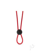 Stay Hard Silicone Loop Cock Ring Adjustable Cock Tie Red in a smooth and flexible design for a comfortable fit.