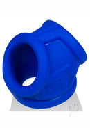 Oxballs Oxsling Silicone Blend Power Sling Cock Ring Clear in blue silicone design.