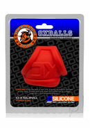 Oxballs Oxsling Silicone Blend Power Sling Red, silicone blend cock sling with a firm grip and soft texture.