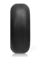 Oxballs Big Ox Super Mega Stretch Silicone Cock Ring Black displayed from the front, highlighting its thick silicone design.