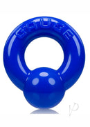 Oxballs Gauge Super Flex Cock Ring Blue, a vibrant and stretchy accessory for enhanced comfort and style.