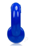 Oxballs Gauge Super Flex Cock Ring Blue showing soft, stretchy design for comfort in a bold hardware-style aesthetic.