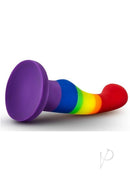 Avant Pride P1 Freedom Silicone Dildo 6 Inch Multicolor in vibrant hues for versatile stimulation.