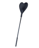 Temptasia Ardor Silicone Heart Crop Black, featuring a heart-shaped silicone tip and sleek design for precise play.