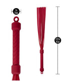 Temptasia Ardor Silicone Flogger Red featuring smooth silicone strands and ergonomic handle for sensation play.