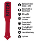 Temptasia Ardor Silicone Paddle Red features dual textures, ergonomic design, and is made from body-safe silicone for bondage play.