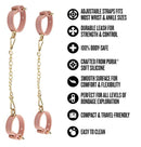 Temptasia Ardor Silicone Wrist and Ankle Restraints Pink features durable, adjustable straps for comfort and flexibility.
