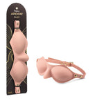 Temptasia Ardor Silicone Blindfold Pink displayed on packaging, showcasing soft silicone design for sensory play.