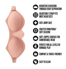 Temptasia Ardor Silicone Blindfold Pink with adjustable straps, 100% body-safe Puria silicone for comfortable sensory play.