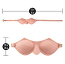 Temptasia Ardor Silicone Blindfold Pink dimensions and design, showcasing luxurious comfort and sophisticated style.