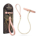 Temptasia Ardor Collar and Leash Pink set featuring a stylish adjustable collar and matching leash in soft pink.