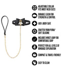 Temptasia Ardor Collar and Leash with Bow Black features adjustable collar, durable leash, and body-safe materials.