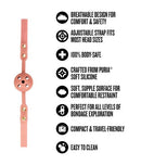 Temptasia Ardor Ball Gag Pink features, including breathable design, adjustable strap, and body-safe silicone.