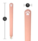 Temptasia Ardor Silicone Slapper Pink with paw print design, 16.73 in length, lightweight and body-safe silicone.