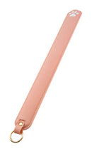 Temptasia Ardor Silicone Slapper Pink in pastel pink with paw print design.