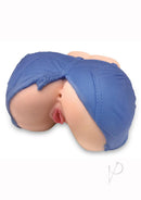 Hey 19 Blue Jean Genie Ass and Pussy Masturbator in a blue denim design with dual openings for pleasure.