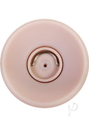Big Shot 8 Inch Vibrating Squirting Dong with Balls Vanilla top view of toy detail.