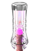 PDX Elite ViewTube XXL See-Thru EZ-Grip LED Stroker Clear with colorful LED lights.