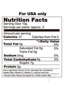 Nutrition facts for Sweet and Sexy Candy Love Rings 3 Pack, showcasing calories, sugars, and serving sizes.