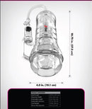 PDX Elite ViewTube Vac XXL Pump See-Thru EZ-Grip Pump Stroker Clear features clear design and precise dimensions.