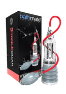 Bathmate HydroXtreme5 Penis Pump Clear with handball pump and box packaging