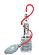 Bathmate HydroXtreme5 Penis Pump Clear with a handball pump and clear vessel for hydrotherapy-based pumping.