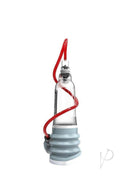 Bathmate HydroXtreme5 Penis Pump Clear with red handball pump and clear chamber for hydrotherapy-based pumping.