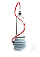 Bathmate HydroXtreme11 Penis Pump Clear with handball pump and red tubing for hydrotherapy workouts.