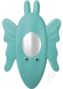 The Butterfly Effect Silicone Dual Motor Vibrator Teal, featuring butterfly wings and a sleek design for dual stimulation.