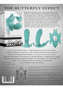 The Butterfly Effect Silicone Dual Motor Vibrator Teal showcasing its dual motors and unique butterfly design.