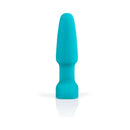 b-Vibe Rimming 2 Rotating and Vibrating Remote Control Plug Teal, a teal anal toy with rotating beads for pleasure.