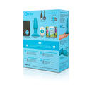 b-Vibe Rimming 2 Rotating and Vibrating Remote Control Plug Teal packaging and accessories.