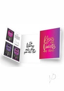 Kama Sutra Naughty Notes Roses Are Red Violets Greeting Card shows playful design and romance products inside.