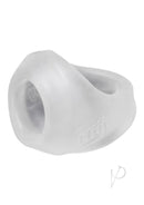 Hunkyjunk Clutch Silicone Cock and Ball Sling Clear, thick-walled sling for support and lift.
