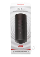 Titan by Kiiroo interactive vibrating stroker packaging, showcasing touch-sensitive vibration technology.