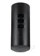 Titan by Kiiroo handheld stroker featuring touch-sensitive vibration technology in sleek black design.