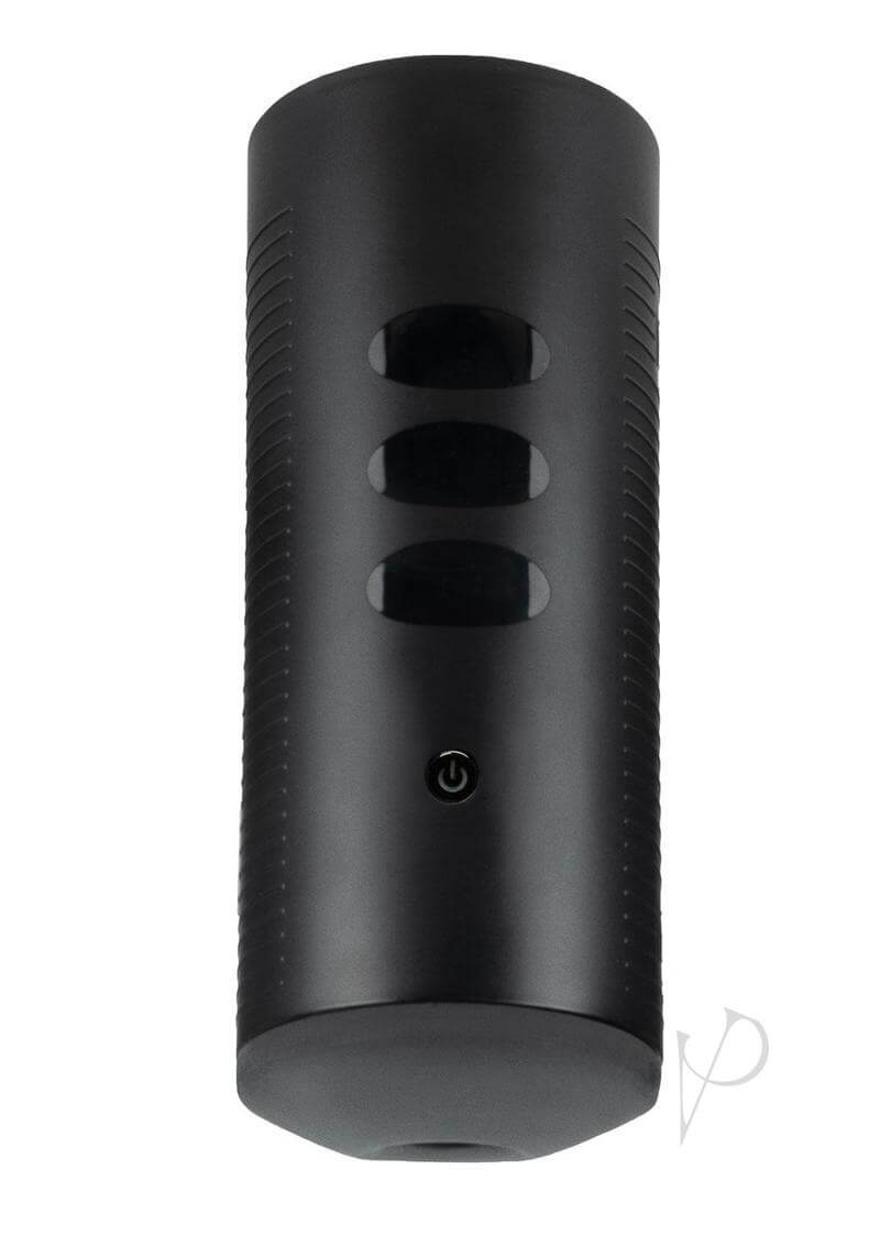 Titan by Kiiroo handheld stroker featuring touch-sensitive vibration technology in sleek black design.
