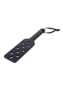 Sex & Mischief Shadow Paddle Black - stylish black paddle with holes for enhanced impact and performance.