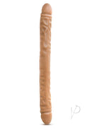 Dr Skin Silver Collection 18 Inch Double Dildo Caramel in a realistic design for versatile play.