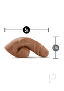 Performance 5 Inch Realistic Packer Caramel shown with 5 inch length and 1.25 inch width for comfortable packing.