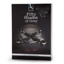 Fifty Shades of Grey Playroom Over the Bed Cross Restraints packaging featuring bondage restraint system for couples.