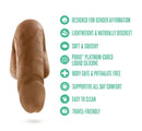 Urself Packer Silicone Prosthetic Packer Caramel displayed with features like lightweight, body-safe silicone, and easy to clean.