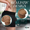 Strap U Packer Silicone 3.6 inches Dildo Caramel shown in realistic design with life-like details and pliable silicone.